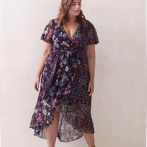 Addition Elle fit & flare wrap dress
